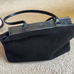 The Sak black woven bag